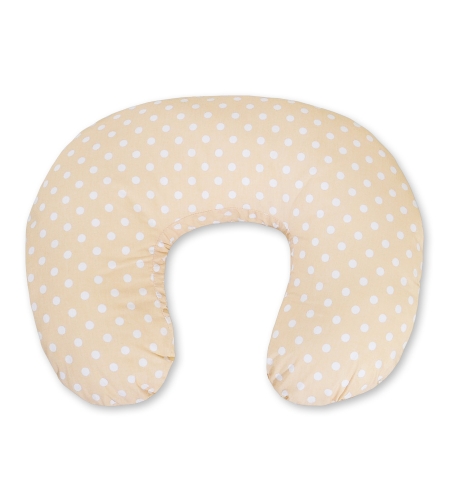 Vauvan imetystyyny - Hanging Hearts Beige Valkoisilla Pilkuilla