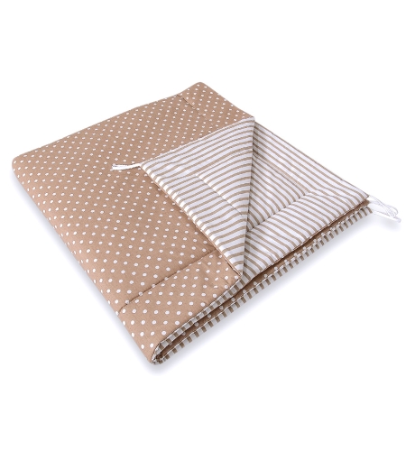 Vauvan leikkimatto Beige Valkoisilla Pilkuilla Raidat