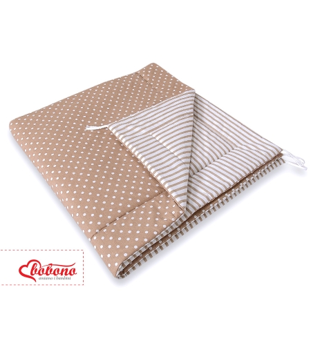 Vauvan leikkimatto Beige Valkoisilla Pilkuilla Raidat