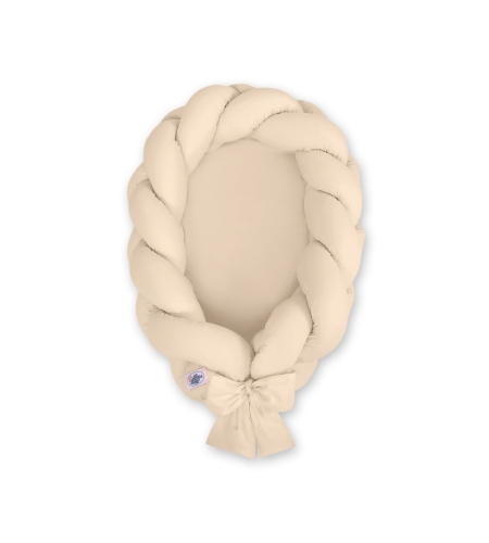 Beige  Vauvan pesä palmikko letti + reunapehmuste