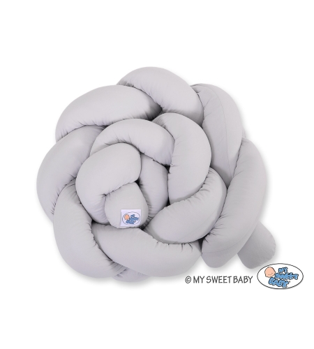 Vauvan sängyn reunapehmuste - Knot 180cm Harmaa
