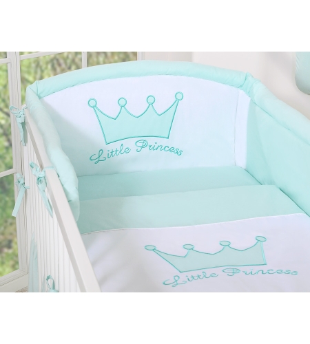 Vauvan sängyn reunapehmuste  - Little Prince/Princess Minttu