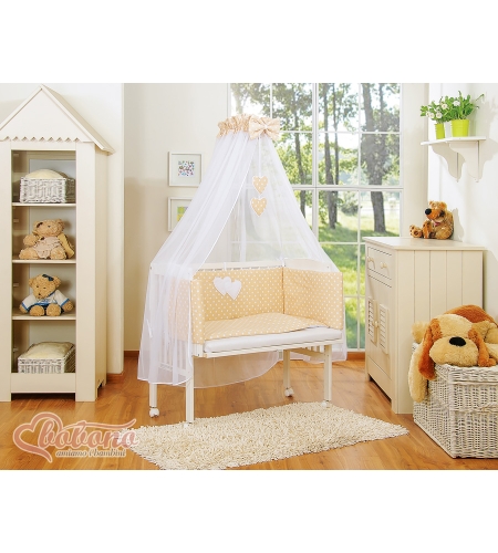 Vauvan sivusänky + patja + vuodevaatesetti - Little Prince/Princess Beige