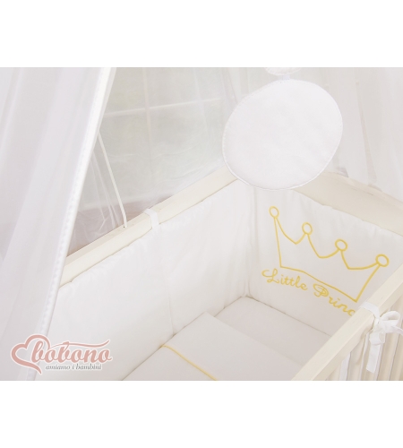 Vauvan sivusänky + patja + vuodevaatesetti - Little Prince/Princess Valkoinen