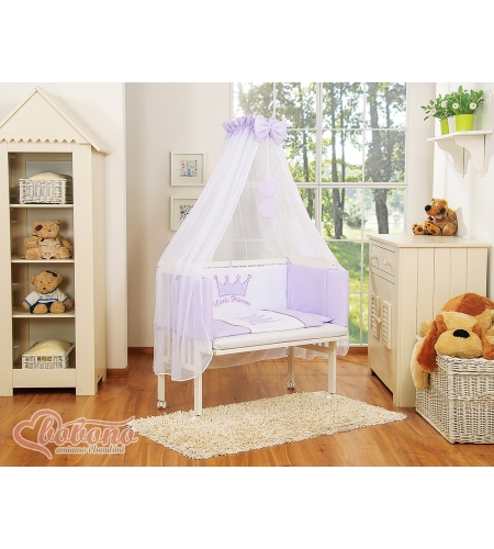 Vauvan sivusänky + patja + vuodevaatesetti - Little Prince/Princess Violetti