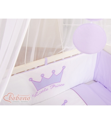 Vauvan sivusänky + patja + vuodevaatesetti - Little Prince/Princess Violetti