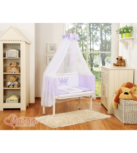 Vauvan sivusänky + patja + vuodevaatesetti - Little Prince/Princess Violetti