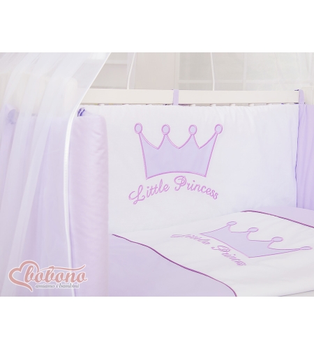 Vauvan sivusänky + patja + vuodevaatesetti - Little Prince/Princess Violetti