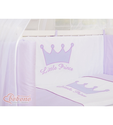 Vauvan sivusänky + patja + vuodevaatesetti - Little Prince/Princess Violetti