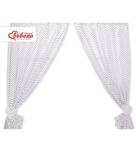 Vauvan verhot - Hanging Hearts Musta Valkoisilla Pilkuilla