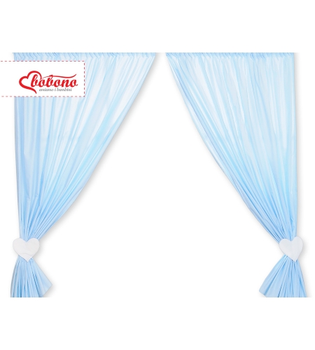 Vauvan verhot - Hanging Hearts Sininen Raidat