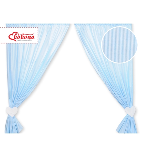 Vauvan verhot - Hanging Hearts Sininen Raidat