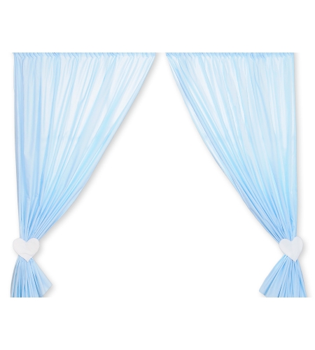 Vauvan verhot - Hanging Hearts Sininen Raidat