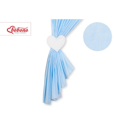 Vauvan verhot - Hanging Hearts Sininen Raidat