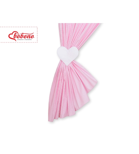 Vauvan verhot - Hanging Hearts Vaaleanpunainen Raidat