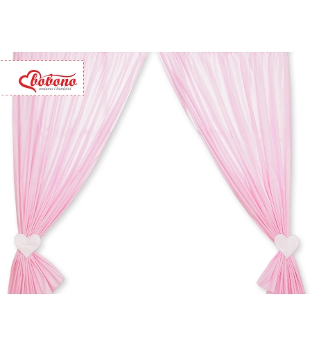 Vauvan verhot - Hanging Hearts Vaaleanpunainen Raidat