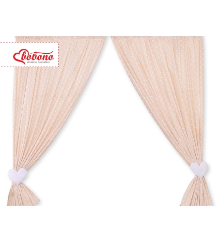 Verhot - Hanging Hearts Beige Valkoisilla Pilkuilla