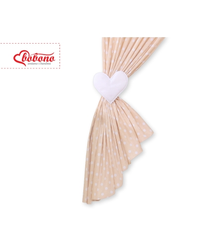 Verhot - Hanging Hearts Beige Valkoisilla Pilkuilla