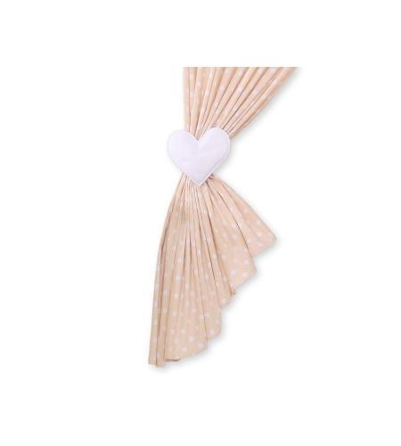 Verhot - Hanging Hearts Beige Valkoisilla Pilkuilla