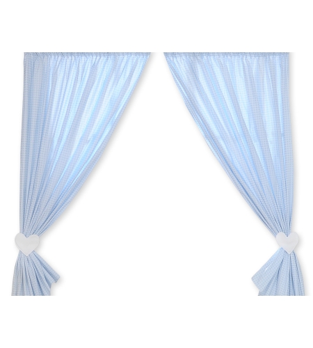 Verhot vauvan huoneeseen - Hanging Hearts Sininen Ruutukuvio