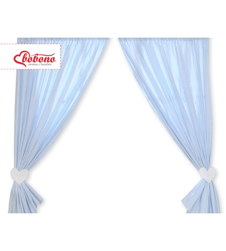 Verhot vauvan huoneeseen - Hanging Hearts Sininen Ruutukuvio