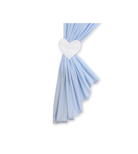 Verhot vauvan huoneeseen - Hanging Hearts Sininen Ruutukuvio