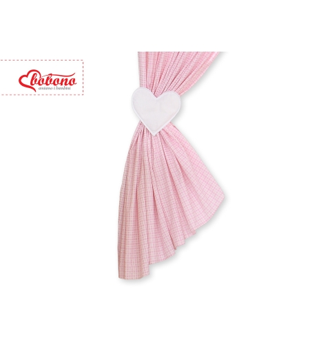 Verhot vauvan huoneeseen - Hanging Hearts Vaaleanpunainen Ruutukuvio