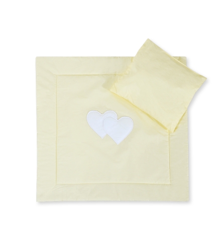 Vuodevaatesetti vaunuihin - Hanging hearts Norsunluu
