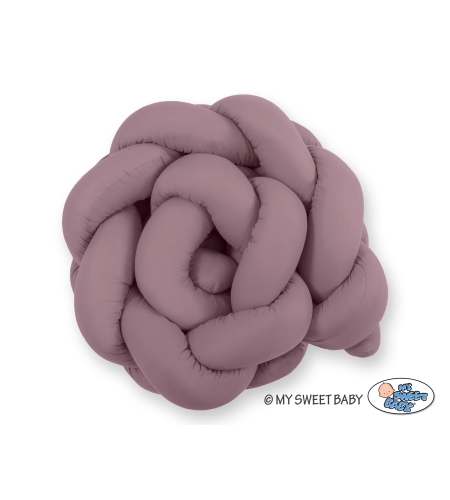Pinnasängyn reunapehmuste - Knot 180cm pastellinvioletti