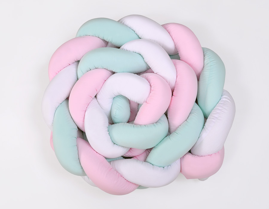 Pinnas ngyn Reunapehmuste Knot XXL Minttu Vaaleanpunainen Valkoinen Pinnas ngyn Reunapehmuste Knot XXL Minttu Vaaleanpunainen Valkoinen